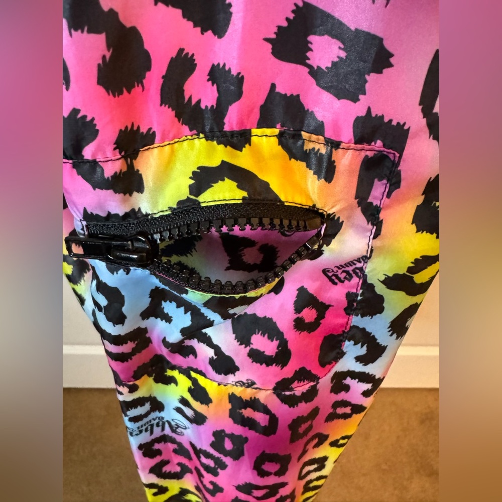 Abbey Dawn Avril Lavigne Rainbow Leopard Jacket Y2K‎ Scene Windbreaker S - Picture 12 of 17